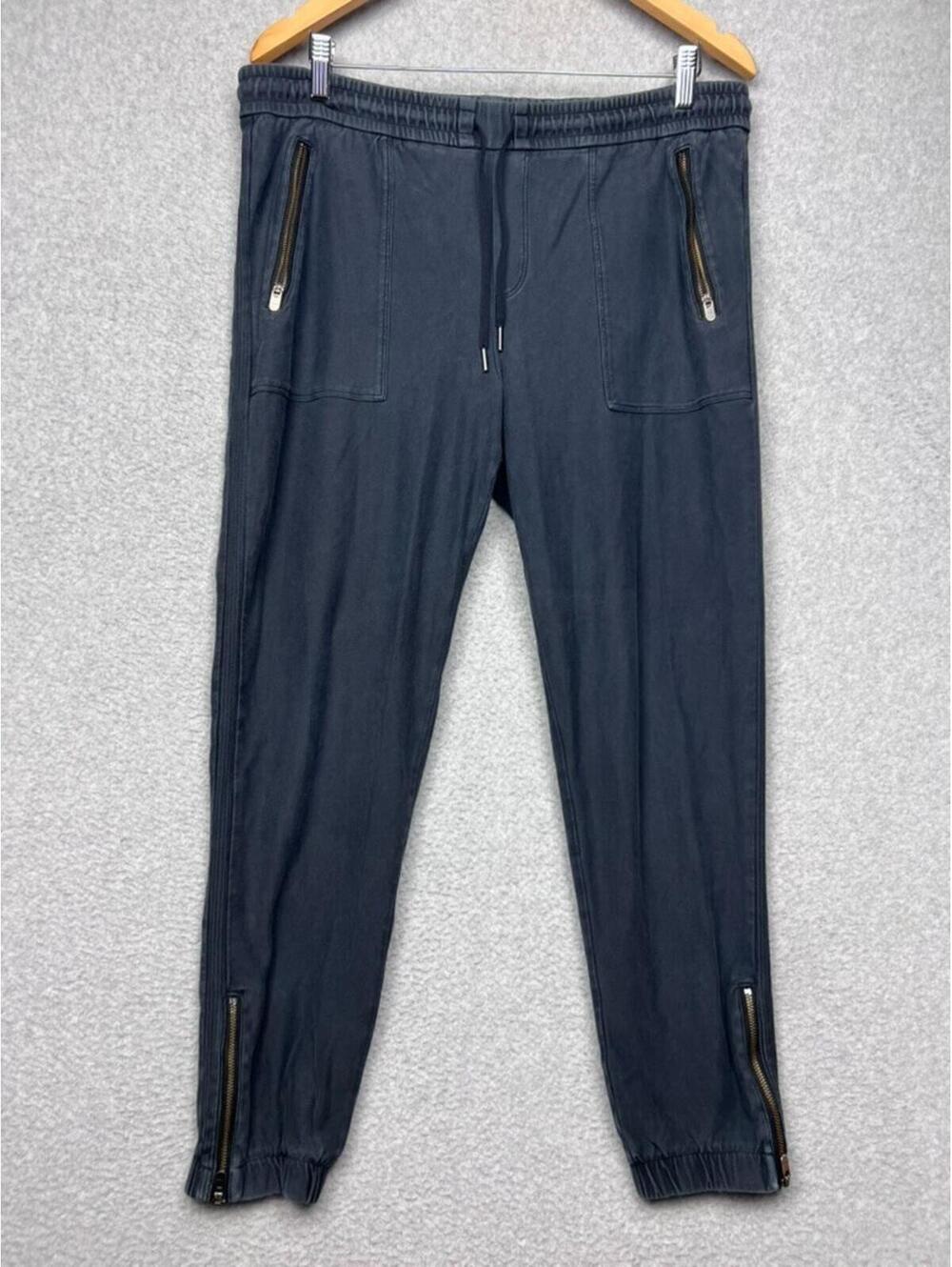 Athleta Joggers Pants Womens 12 Cotton Stretch Zip Pocket Ankle Zip Gorpcore